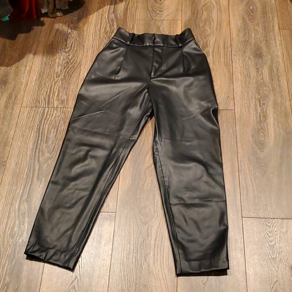 Unique 80s inspired Zara Faux Leather Pants